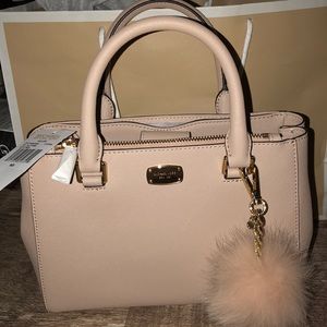 Michael Kors Kellen Satchel W/ Fur Key Chain